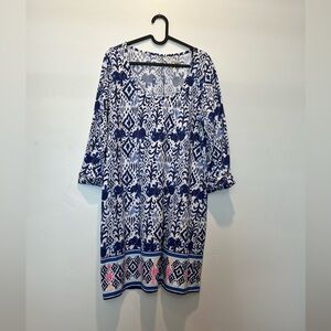 Lilly Pulitzer Ocean Ridge Dress in Bright Navy XL